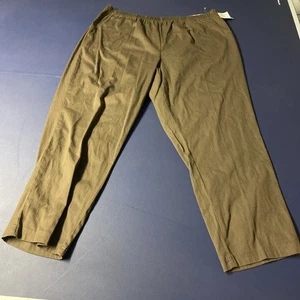 NEW NWT Kohls size 3X Brown womens pants Croft & Barrow stretch pants comfy - Picture 1 of 6