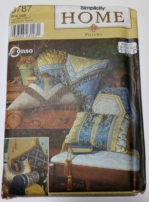 Simplicity 8787 Sewing Pattern 8 Fringed Throw Pillows by Shirley Botsford UC - Image 1 of 4