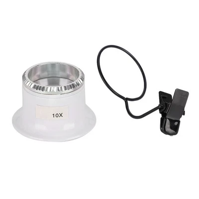 10X Loupe Lens Hands Free Magnifying Glass Strong Clip-On Magnifier FSO - Image 1 of 4