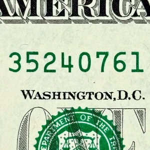 True Scattered Ladder 0-7 Complete Uncirculated Dollar Fancy Serial Number - Picture 1 of 3