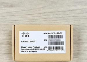 New Cisco MA-SFP-1GB-SX 1000BASE-SX SFP Transceiver Module MMF 850nm – Sealed - Picture 1 of 1