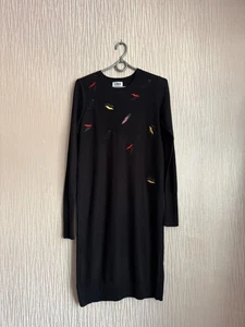 Sonia by Sonia Rykel Damen Merinowollmischung Lippenmuster Strickkleid Gr. M - Bild 1 von 4