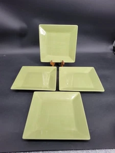 Set of 4 Vintage- Tabletops Corsica - Sage Green - 10 1/4" Square Dinner Plates - Picture 1 of 24