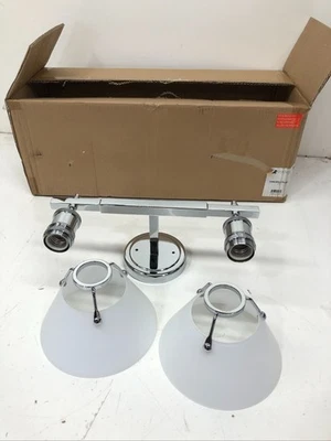 Golden Lighting Orwell 2-Light Chrome Opal Glass Vanity Light 3306-BA2 CH-OP - Image 1 of 4