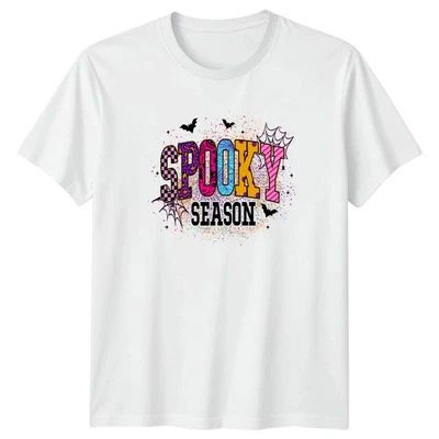Spooky Season Halloween Holidays Mens T-Shirt Womens Tee Graphic Unisex - Image 1 of 4