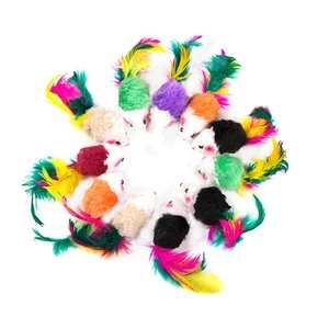 10 Pieces Pet Mini Mouse Toy Mice Interactive Toys Pets Supplies Color Random - Picture 1 of 8