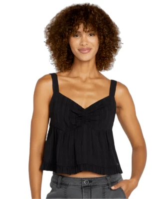 Volcom Womens Day by Day Black Tank Top - Image 1 of 2