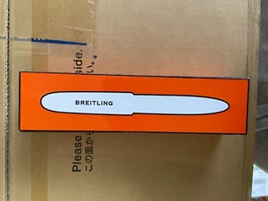 BREITLING Novelty Paprika Yellow Silver Cap type Ballpoint Pen wz/Box Vintage - Picture 1 of 7