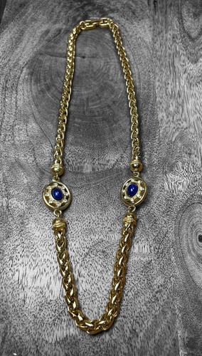 Rara Splendida Collana Vintage Givenchy Lapislazzuli Pietre Colorate