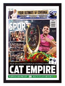 Póster enmarcado 2024 Penrith Panthers NRL Premiers Rugby League - 84 cm x 59,5 cm - Imagen 1 de 3