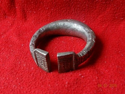 Индийский винтажный старый редкий племенной сельский браслет браслет манжета ювелирные изделия Kada #02 - Изображение 1 из 4