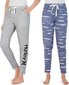 Hurley Pajama 2 Pants Blue Gray Super Soft Sleep Joggers Drawstring Waist size S - Picture 1 of 3