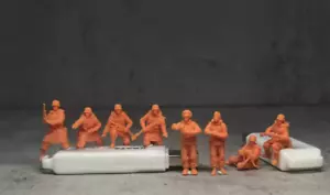 1/72 WW II German "Tank infantry attack stance" 8 man group model (3D printed) - Picture 1 of 2