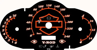 Harley Davidson V Rod VRSCA, VRSCB Fit 07-13 HD naranja Foto 1 de 3