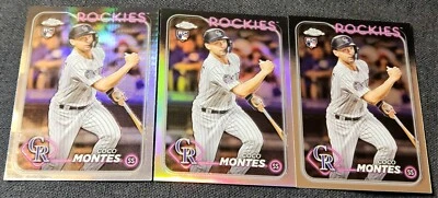 2024 Topps Chrome Refractor Coco Montes Prism Rookie RC #182 - Image 1 of 2