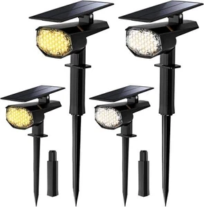 4-16Pcs Solar Powered LED Spot Lights Outdoor Garden Security Pathway Landscape - Picture 1 of 7