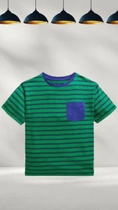 Ex Mini Boden Boy's Short Sleeve Drop Shoulder T-Shirt in Green Pepper (Defect) - Picture 1 of 2