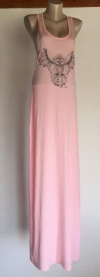 291 de Venice CA Rosa Sin Mangas Algodón Supima Maxi Vestido Cubre Talla:2 Foto 1 de 4