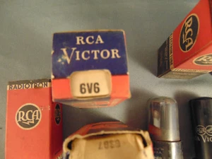 7 Antique RCA radio tubes 5Z4 6SG7 6N7 H2 6SF5 electronics repairman supplies  - Picture 1 of 6