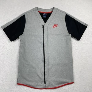 Nike Shirt Mens Large Gray Black Zip AV 15 Top Activewear Athleisure Baseball - Picture 1 of 14