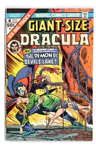 GIANT-SIZE DRACULA #4 MARVEL COMICS 1975 NM OB VAMPIRES BRONZE AGE - Picture 1 of 2