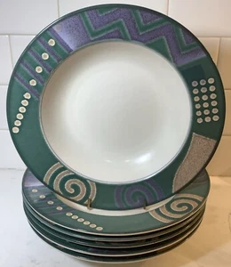 Mikasa Intaglio Life Style Set of 6 Rimmed Soup Bowl designed by John Bergen - Picture 1 of 17