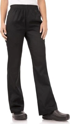 NEW! Chef Works Women's Essential Baggy Chef Pants XL Black - Image 1 of 4
