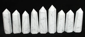 525g 1.15lb  9Pcs Rare Vain White Polished Howlite Point Healing - Picture 1 of 9