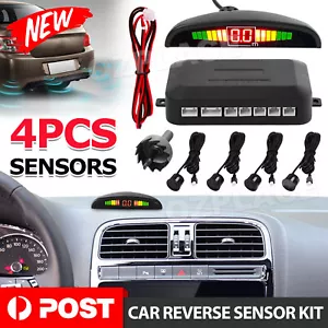 Car Reverse Sensor Reversing Parking System Kit 4 Sensors Buzzer Radar Alarm OZ - Picture 1 of 9