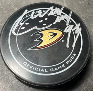 Autographed NHL Official Game Puck Anaheim Ducks Mascot Wild Wing RARE - Picture 1 of 5