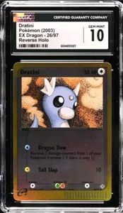 Dratini 26/97 EX Dragon Reverse Holo CGC 10 Gem Mint - Picture 1 of 2