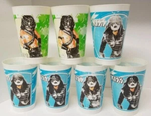 KISS Ace Frehley Peter CRISS MAJIK MARKET CUP Lot Of 7! 1978 VTG Cups Aucoin - Picture 1 of 16