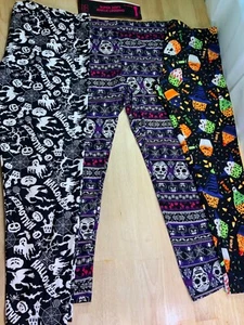 New Junior’s NOBO Halloween Super Soft Ankle Leggings—Great Designs—YOU PICK* - Picture 1 of 11