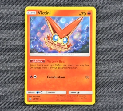 Pokemon TCG Cosmic Eclipse Victini 30/236 Holo Rare - Image 1 of 3