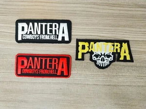 3pcs Music Brand PANTERA Groove metal Heavy metal Patch Embroidered Iron On#01 - Picture 1 of 4