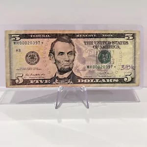 Low 320K Total Print Star Note $5 Dollar Bill Series 2013 * US Paper Currency - Picture 1 of 2