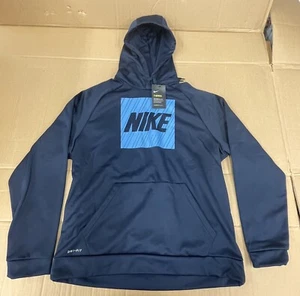 NIKE THERMA DRI-FIT HOODIE 836091-451 EXTRA LARGE XL UVP $ 55,00 OBSIDIAN - Bild 1 von 8