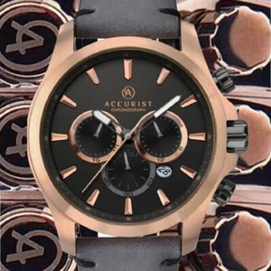 Accurist 7179 Date Model RRP £159.99 Men's Chronograph Strap Watch 2Yr Guarantee - Picture 1 of 11