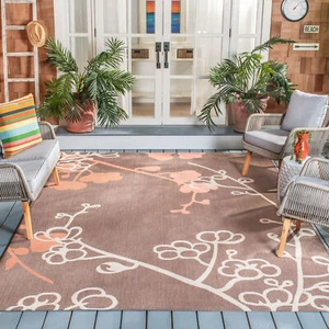 Safavieh Indoor / Outdoor Terracotta / Brown Floral Area Rugs - CY4038C - Picture 1 of 10