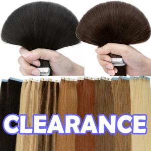 Cinta 10-80 piezas en extensiones de cabello humano Remy 100 % reales/súper pegamento trama de piel ombre - Imagen 1 de 29