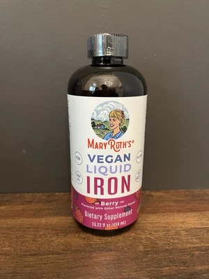 Mary Ruth's Vegan Liquid Iron Berry 15,22 fl oz Exp. 01/2026 100 💯 Autêntico - Imagem 1 de 2