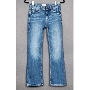 ANTHROPOLOGIE PILCRO Jeans Womens 25 Blue The Yaya Flare Leg Measure 26X27" - Picture 1 of 18