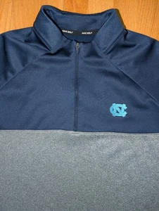 Nike Golf Universidad de Carolina del Norte Tacones Alquitranados 1/4 Cremallera Pullover Para Hombres Grande - Imagen 1 de 9