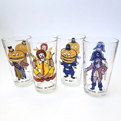 Vintage 1970's McDonald's MCDONALDLAND Set of Four 5" Collector Series Glasses - Image 1 of 4