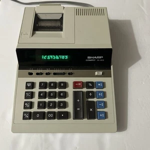Sharp compet cs-2612 Desk Calculator Machine Print Roll 120V Vintage - Picture 1 of 14