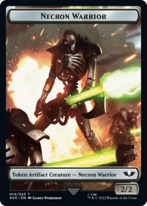 Magic The Gathering Necron Warrior // Ficha Insecto Doble Cara [Warhammer 40.000 Fichas] Cerca de M - Imagen 1 de 2