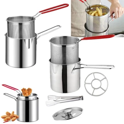 Frittiertopf, Pfanne, Fritteuse, Kochtopf mit Filterkorb, Milchpfanne, - Bild 1 von 4