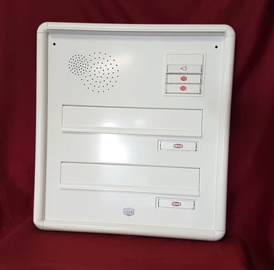 Frontplatte für 2er Renz Mauerdurchwurf Briefkastenanlage weiß KAH14 - Bild 1 von 2