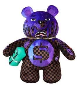 Sprayground Lost In Space Drip Moneybear Backpack🔥New Black Teddy Bear Bag - Picture 1 of 8