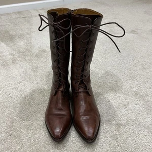 Cole Haan Country Vintage Schnürstiefel braun Leder spitz Damengröße 8 - Bild 1 von 24